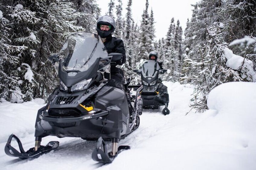 1 Hour Snowmobile Adventure in Boreal Forest