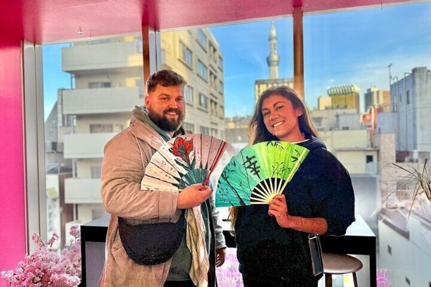  Art Japanese Fan Crafting Experience in Tokyo Asakusa