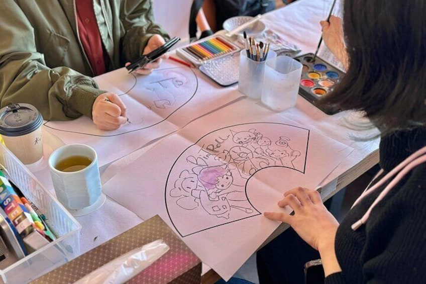  Art Japanese Fan Crafting Experience in Tokyo Asakusa