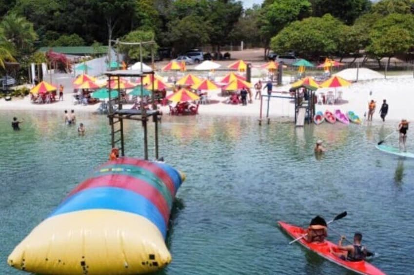 At Hortegranjeira lagoon, we spent time at Aqualand where our customers can use all the club's toys for just $20 (already included in the tour price) consumption is not included.