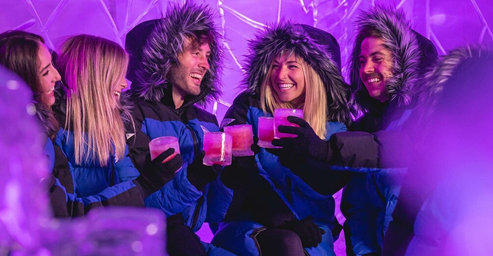 Picture 1 for Activity Queenstown: Ice Bar Entry with Warm Winter Gear and Drink