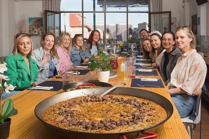 Authentic Premium Paella & Sangria Class in a Stunning Rooftop