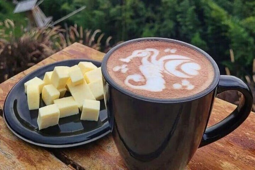 Hot chocolate and cheese - Colombia's traditional snack