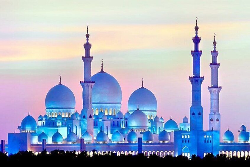Abu Dhabi Sheikh Zayed Grand Mosque - Full Night View