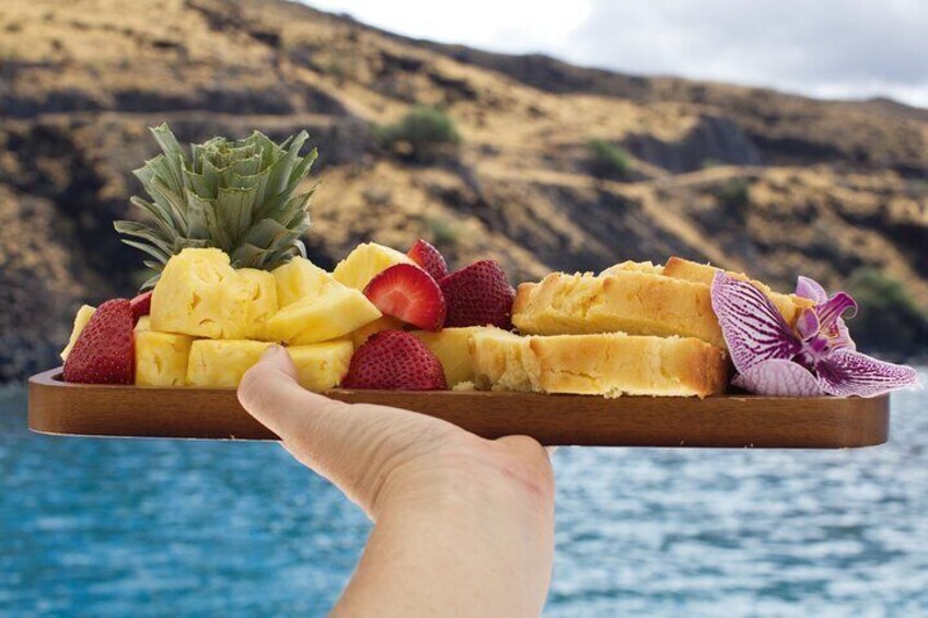 Fresh fruit option on all charters.