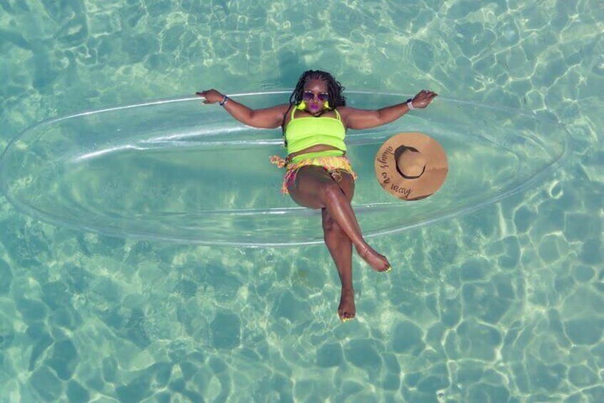 Beach Day and Clear Kayak Photoshoot in Bahamas