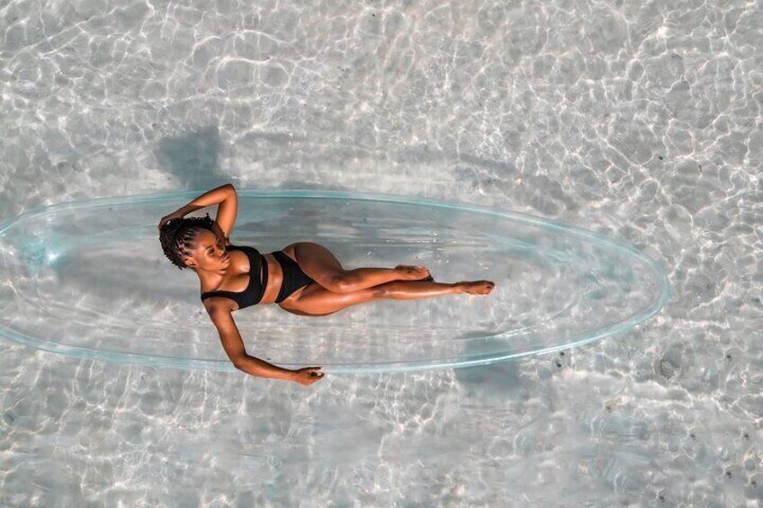 Beach Day and Clear Kayak Photoshoot in Bahamas