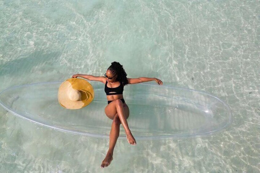 Beach Day and Clear Kayak Photoshoot in Bahamas