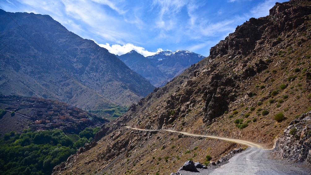 Mountain road in Marrakech