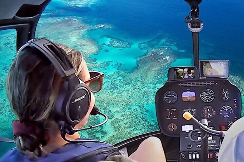 Helicopter sightseeing tour over the Cairn's Reef and Rainforest