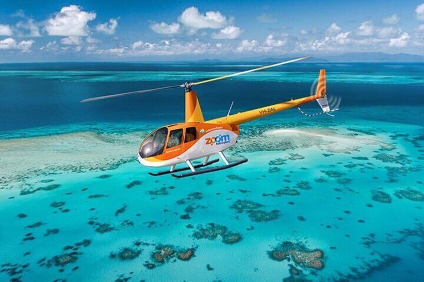 Helicopter sightseeing tour over the Cairn's Reef and Rainforest