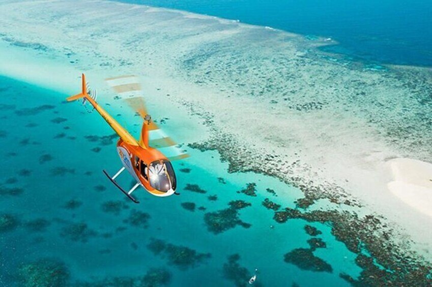 Helicopter sightseeing tour over the Cairn's Reef and Rainforest