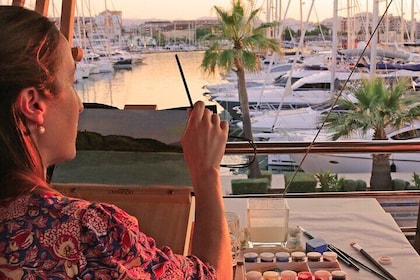 Private Experience Painting and Gastronomy in Denia Sea Sunset