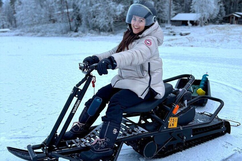 PRIVATE Snow Scooters Family Adventure with Lunch in Glass Igloo