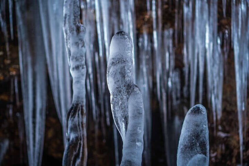 Snowshoe to Spectacular Winter Ice Caves in Hokkaido