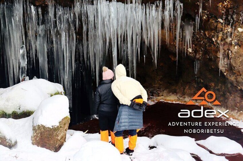 Snowshoe to Spectacular Winter Ice Caves in Hokkaido