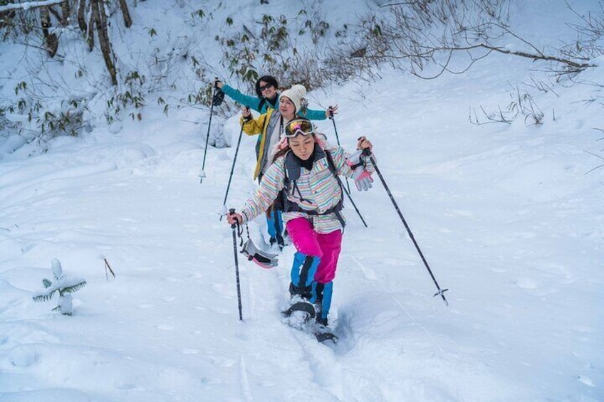 Snowshoe to Spectacular Winter Ice Caves in Hokkaido