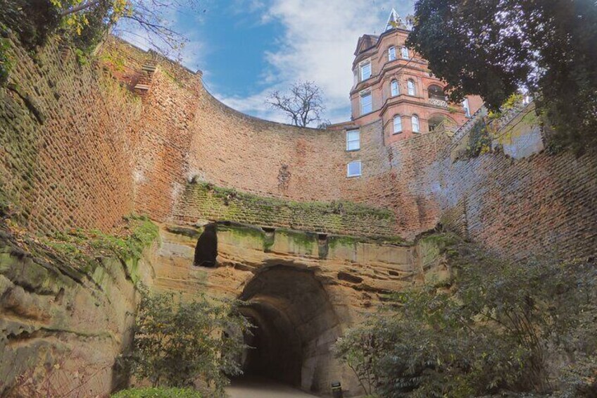 Take a walk through sandstone tunnels carved into cliffs