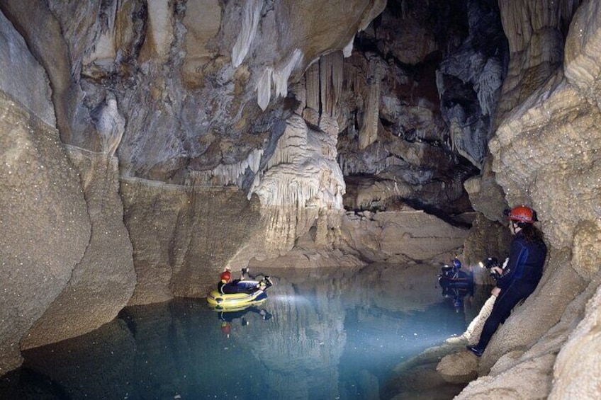 Explore the cave lakes!