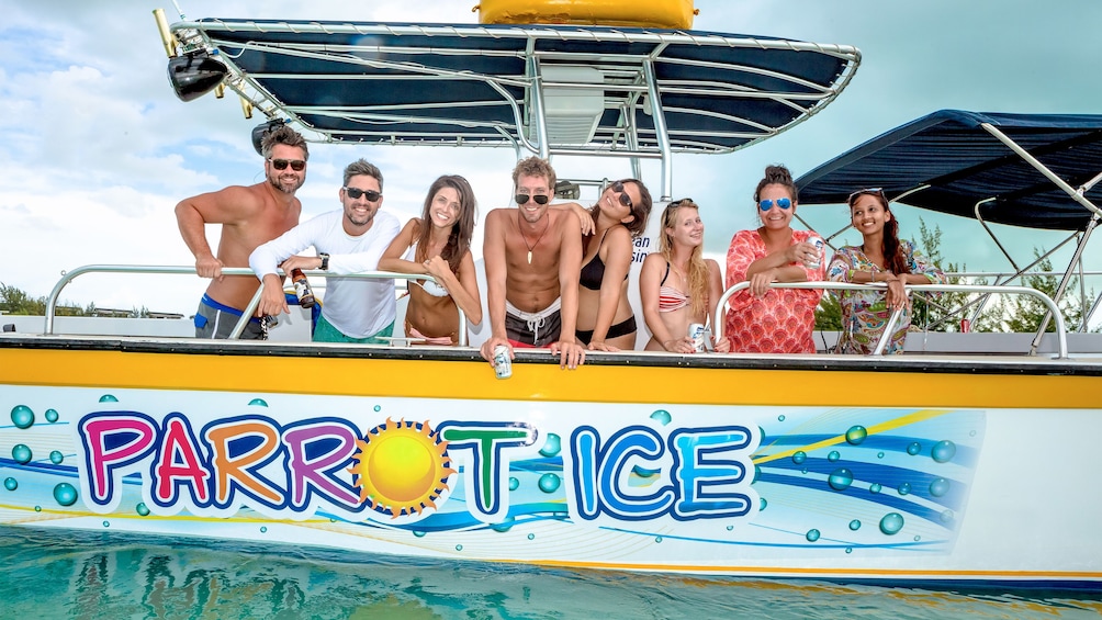 Close up of the Parrot Ice boat in Turks and Caicos