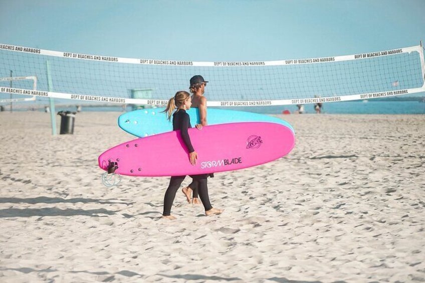 Shared 2 Hours Regular Group Surf Lesson at Santa Monica