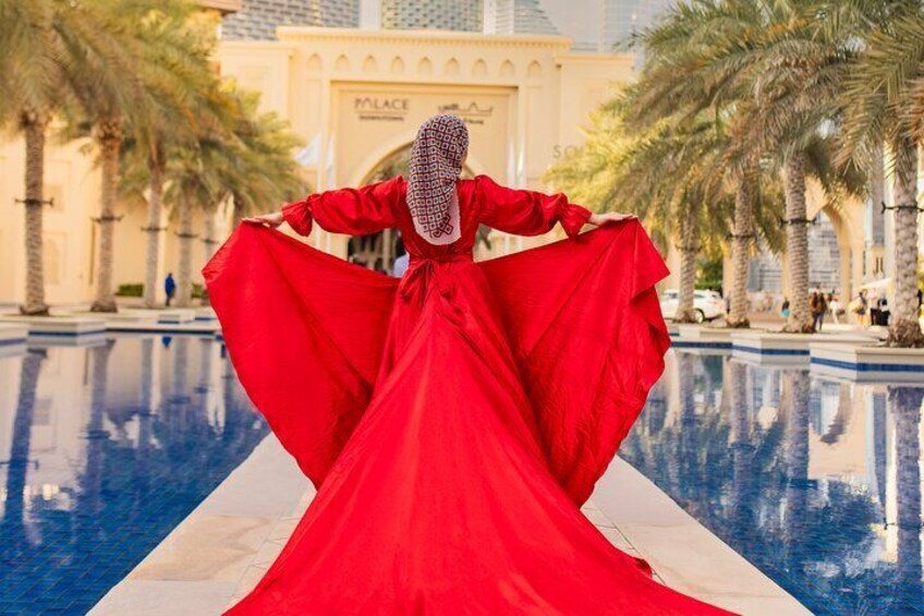 Flying Dress Photoshoot in Dubai