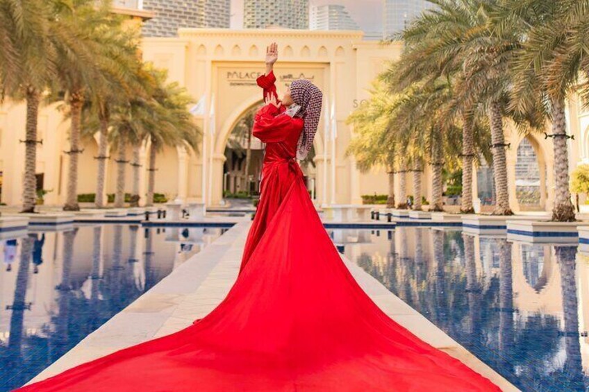 Flying Dress Photoshoot in Dubai