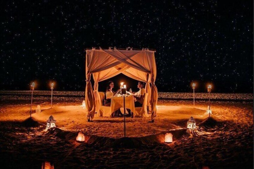 Romantic dinner in Zanzibar