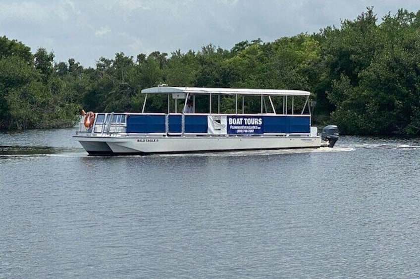 Our tour boat holds up to 40 guests