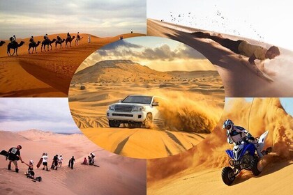 4hr Desert Safari: Sunset,Sunrise,Camel,Sand boarding,Inland Sea