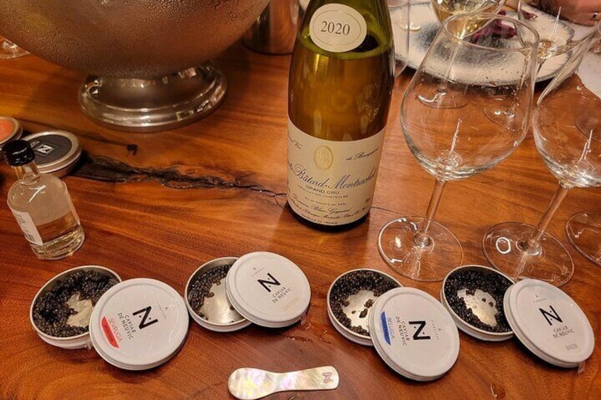 Private tasting Caviar & Burgundy white wine pairing