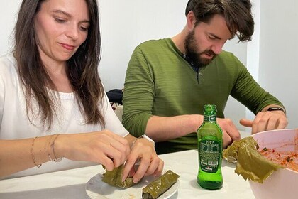 Turkish Cooking Course - Stuffed Grape Leaves (Dolma) Cooking