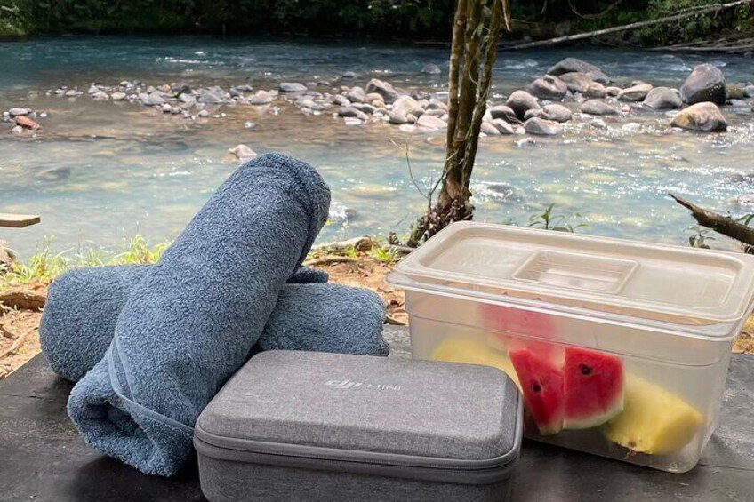 Fruits and towels