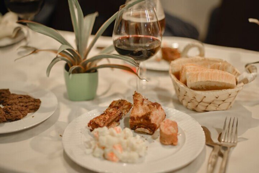 Enjoy a good roast and salad.
