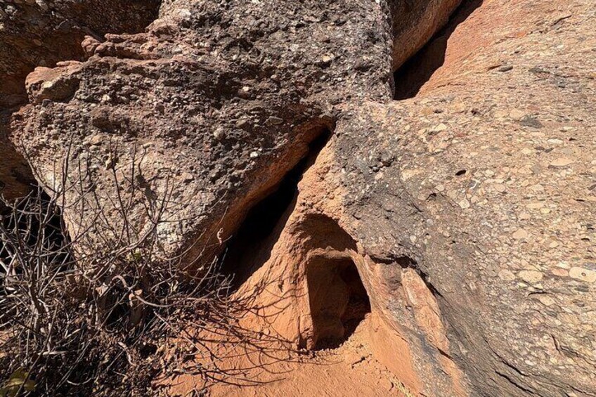 From Barcelona: Hiking in the mountain with caves, cliffs