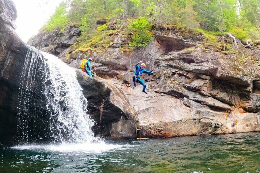 Canyoning Dagali Fjellpark near Geilo, Norway