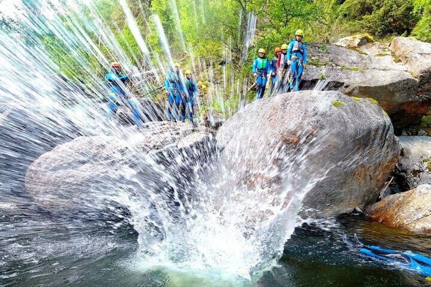 Extreme Canyoning With Waterfall Rappelling near Geilo in Norway