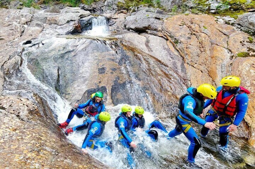 Extreme Canyoning With Waterfall Rappelling near Geilo in Norway