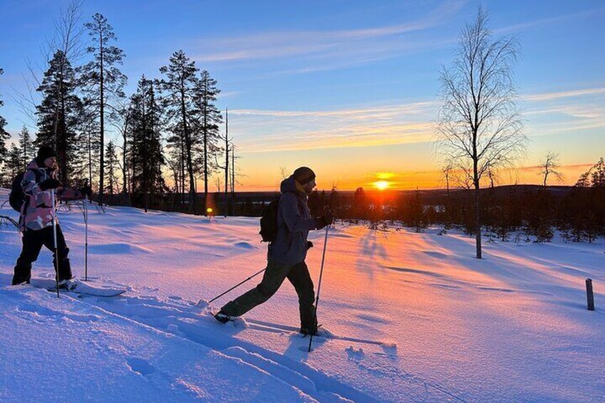 Day Time Guided Ski Adventure Near Lake Norvajärvi