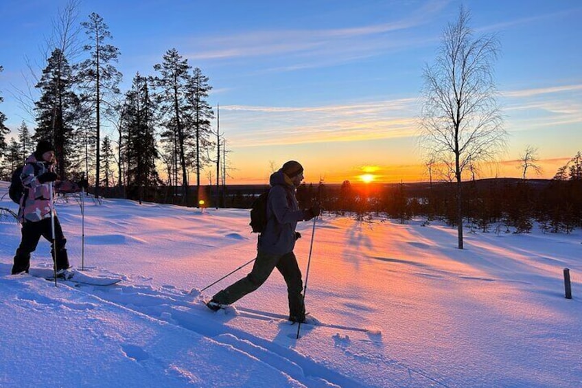Day Time Guided Ski Adventure Near Lake Norvajärvi