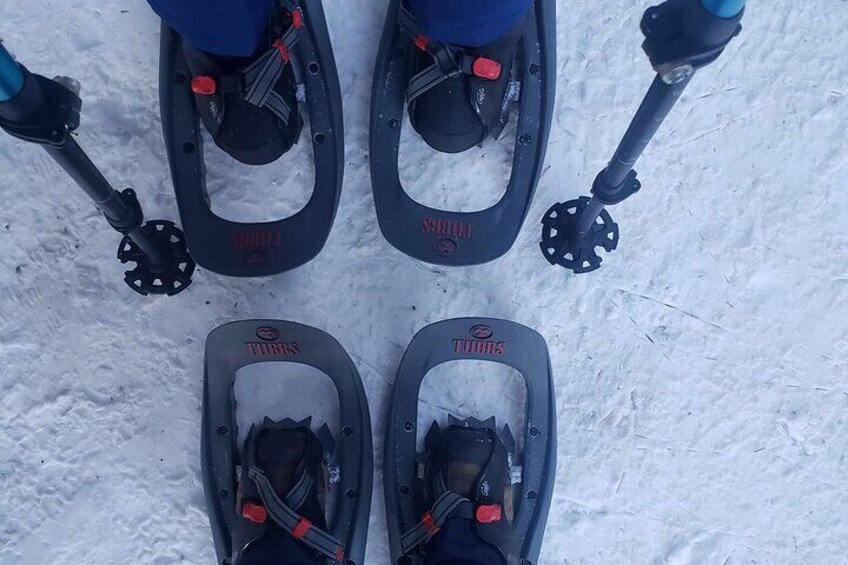 The use of snowshoes and trekking poles are included in the tour. We'll show you how to use the gear so you can see the world as so few people get to experience it.