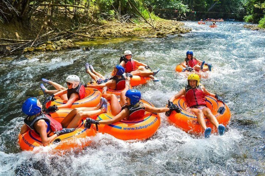 Green Grotto Caves-Braco River Tubing & Beach from Falmouth Port