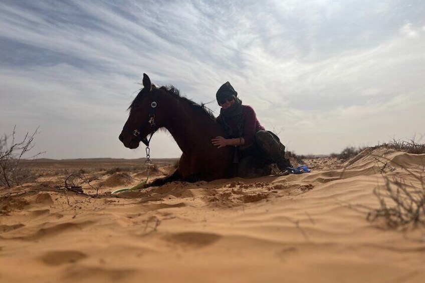 the authentic Tozeur on horseback