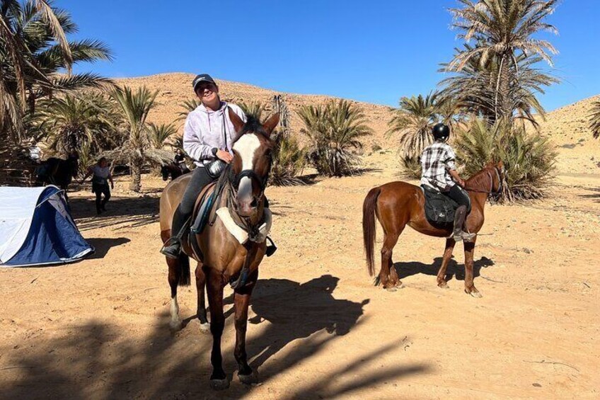 the authentic Tozeur on horseback
