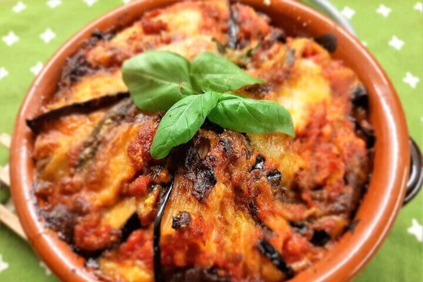 Typical dish of Bari: PARMIGIANA( baked)