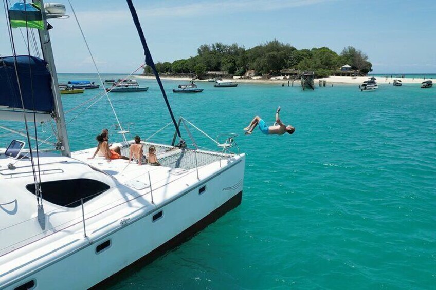 All-Inclusive Private 8-hour Catamaran Charter in Stone Town