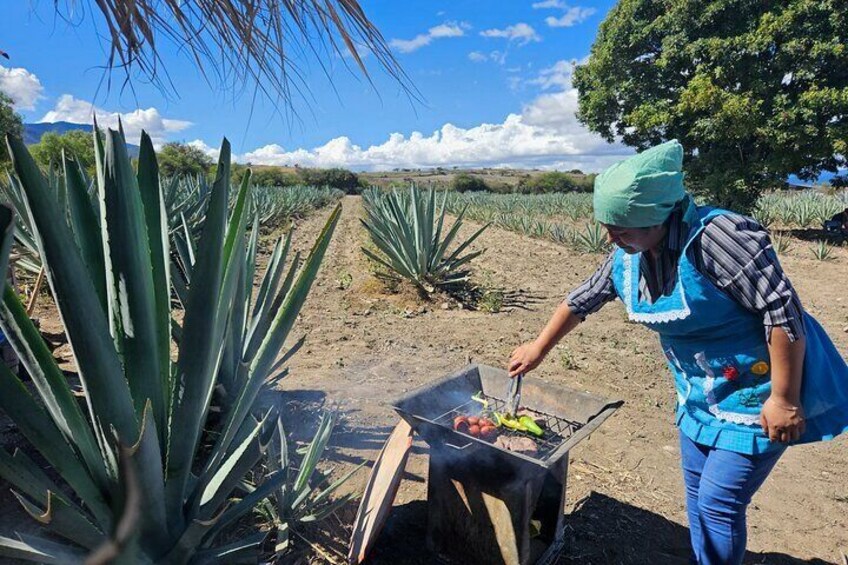 Mezcal Day Premium Family Distilleries Tour with Lunch in Fields