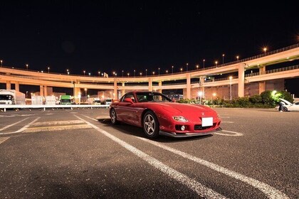 RX-7 FD Daikoku Car Meet JDM Experience (Night)