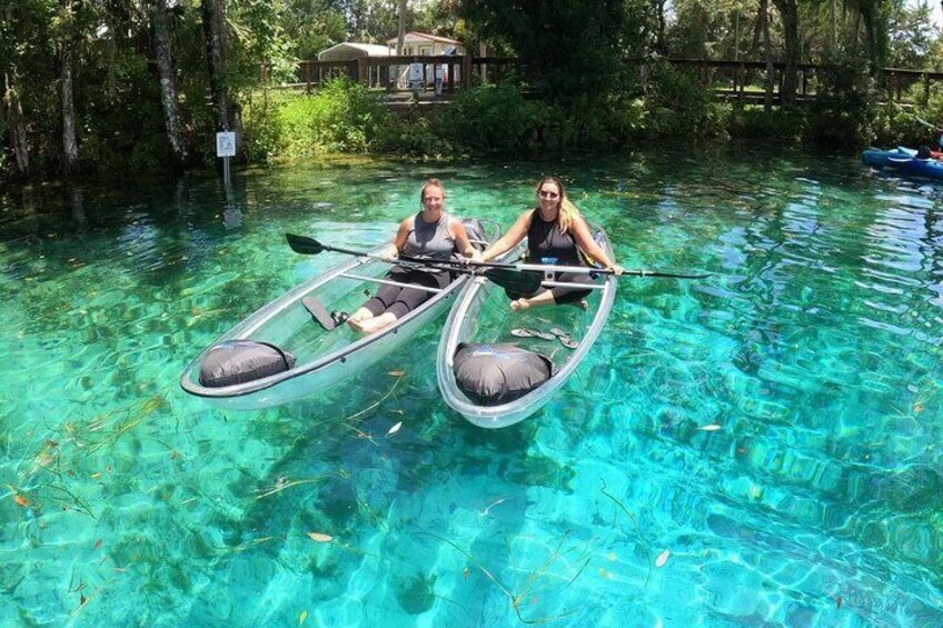 Amazingly clear water inside Three Sisters Springs
