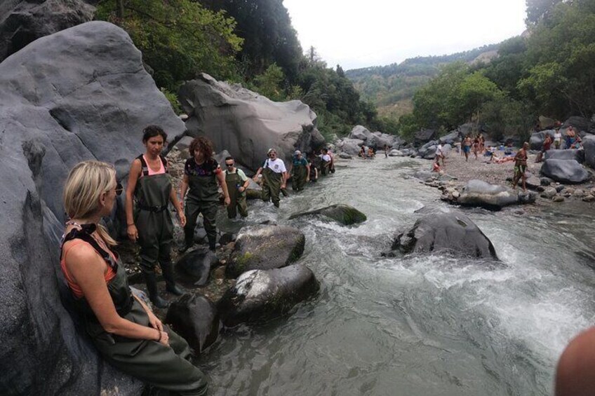 Private and Guided River Trekking to the Alcantara Gorge